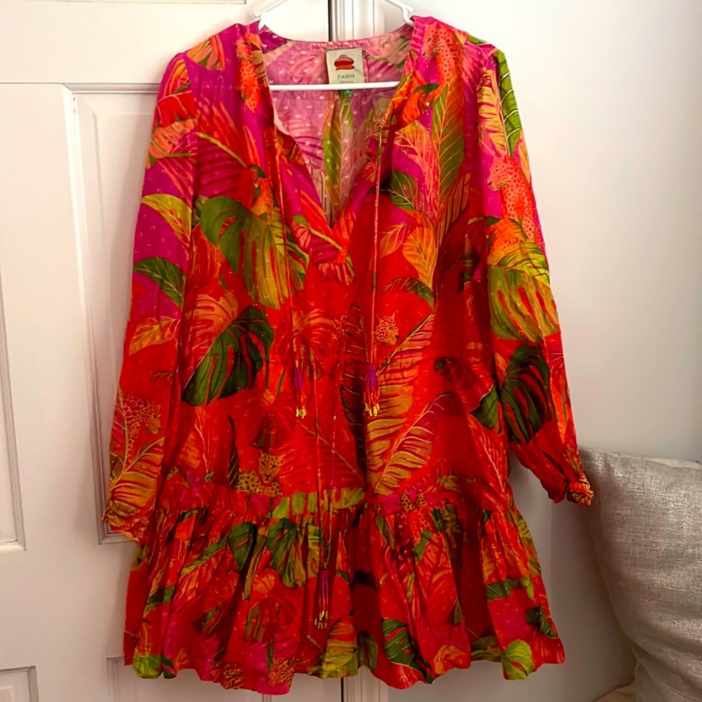 Farm Rio Ombré Forest Mini Dress